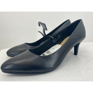 NEW TIME AND TRU MEMORY FOAM 9.5 BLACK BASIC PUMPS